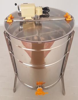 Elektrische Radialschleuder Edelstahl mit Getriebemotor für 8 Honigraumrähmchen